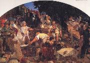 Ford Madox Brown Chaucer at the Curt of Edward III oil on canvas